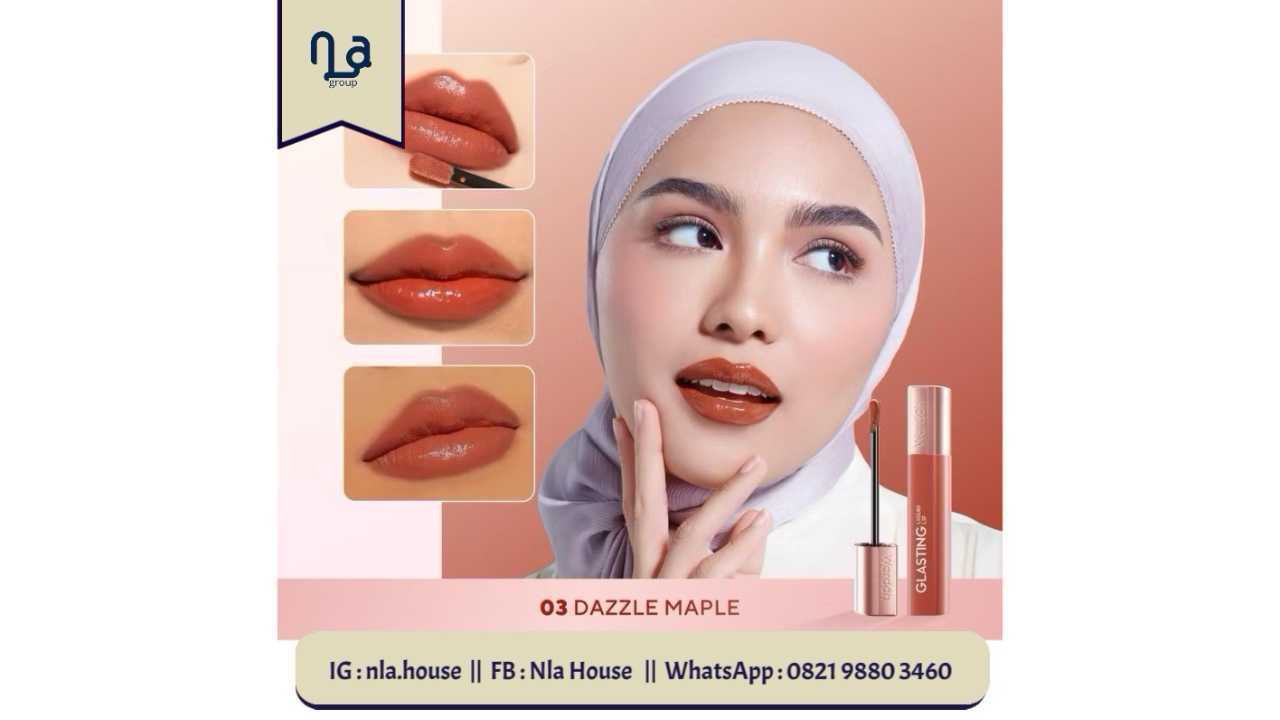 Wardah Glasting Liquid Lip 03 Dazzle Maple
