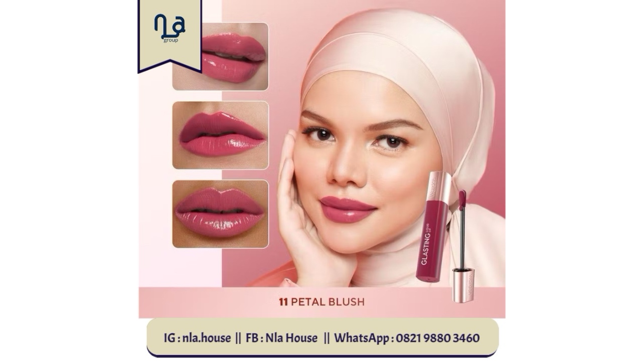 Wardah Glasting Liquid Lip 11 Petal Blush