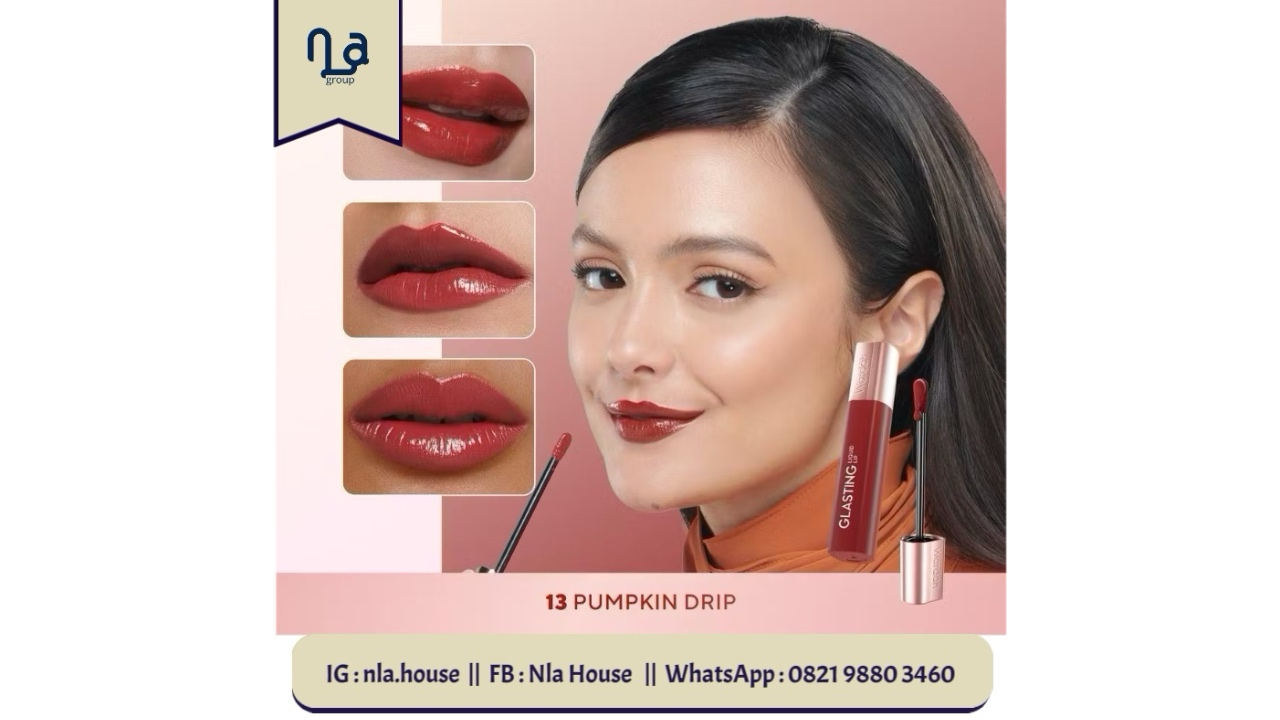 Wardah Glasting Liquid Lip 13 Pumpkin Drip