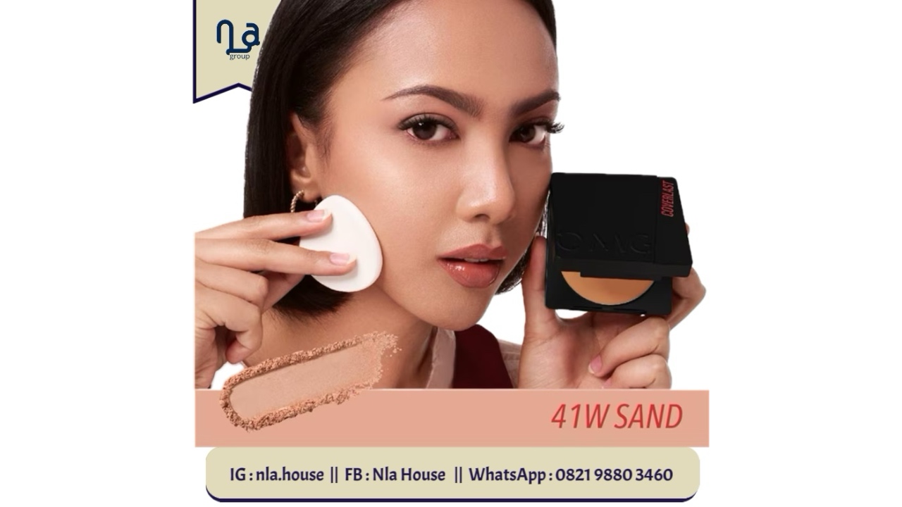 OMG Oh My Glam Coverlast Two Way Cake-41W Sand