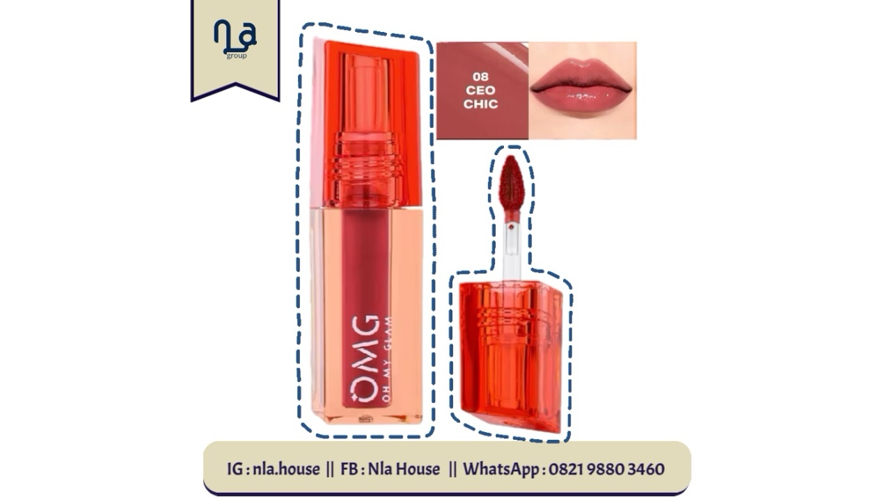 OMG Oh My Glam Glassy Lip Tint-08 CEO Chic