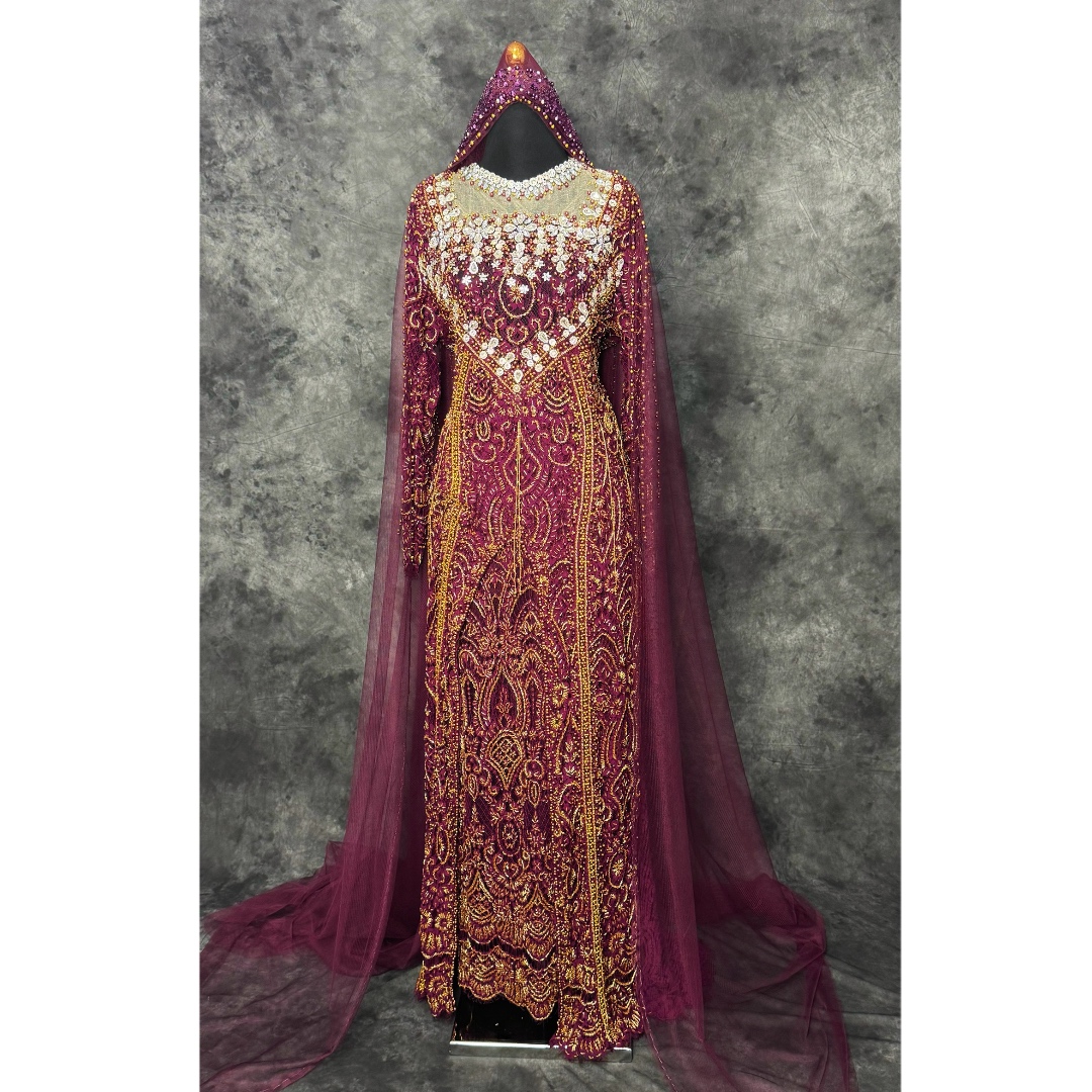 Kebaya 2in1 Burgundy (fit to XL) - NEW